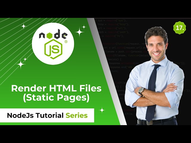 🔥 Node.js Tutorial #17 | Render HTML files using express (Static Pages)