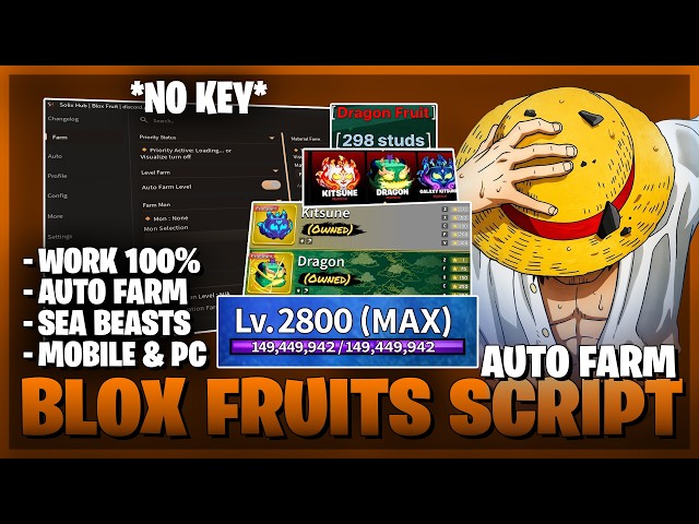 [⚔️] Blox Fruits Script - No Key, Auto Mastery, Auto Boss, Auto Raid, Fast Attack & More! 🔥