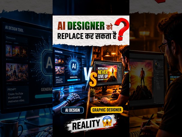 Can AI Replace Graphic Designers? 😱 | The Reality of AI in Graphic Design #Shorts