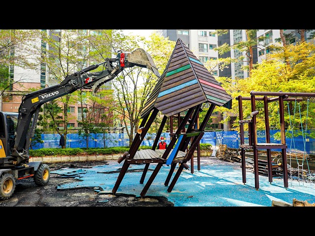 Transforming an Old Apartment Playground Into a New Children’s Playground