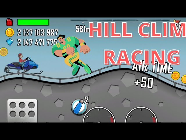 Hill Climb Racing 1 Snowmobile on road... Gameplay ( IOS/ANDROID)