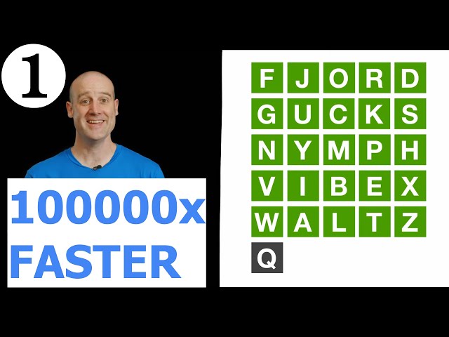 I solved Matt Parker's Wordle puzzle 100000 times faster (Summer of Math Exposition 2) #SoME2