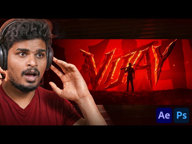 🥵How to Edit Thalapathy Vijay Title card in After effects | Karuppu movie inspired | Tamil
