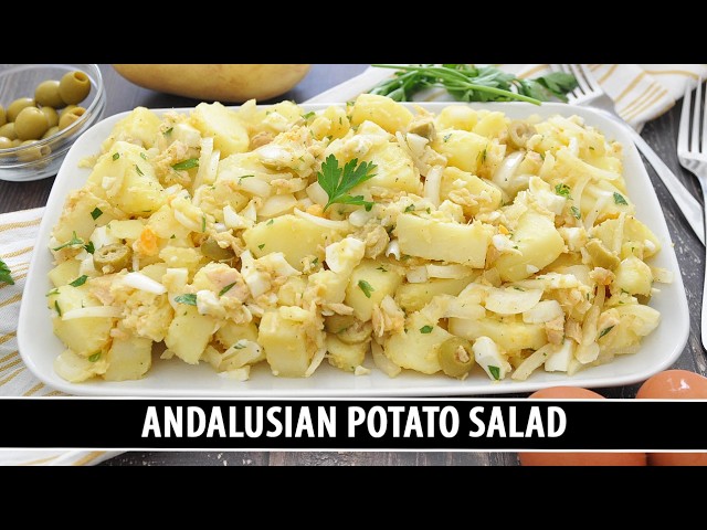 Spanish POTATO SALAD from Cádiz | Papas Aliñás con Huevo y Atún