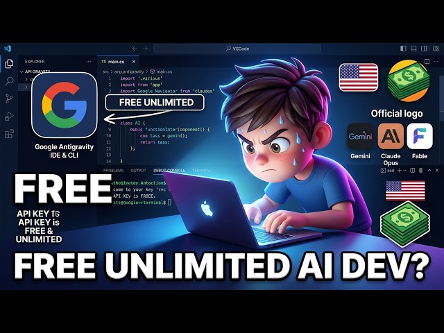 Google Antigravity IDE & CLI is FREE & UNLIMITED to Build Apps With Gemini,Claude Opus,Fable Models