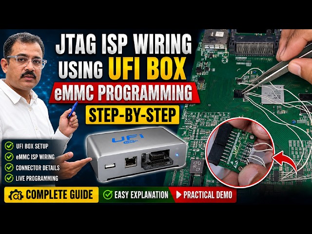 JTAG ISP Wiring Using UFI BOX | eMMC Programming Step-by-Step