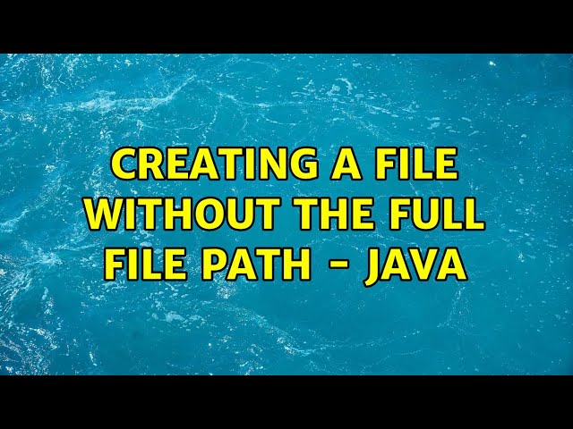 Creating a file without the full file path - java