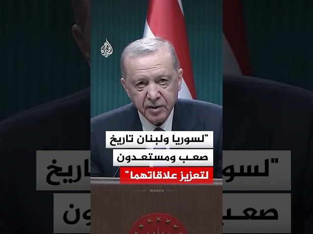 Erdogan: Syria and Lebanon share a difficult history, and we are ready to strengthen their relations