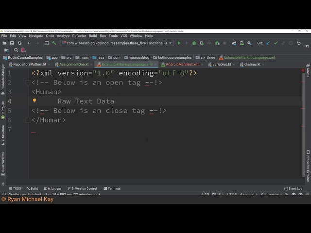 Introduction To Development With Android Studio: XML The Five Minute Language