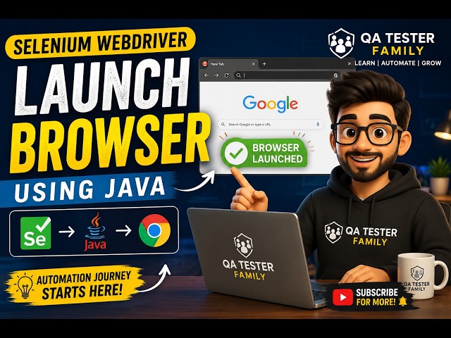 🚀 Selenium WebDriver – Launch Browser using Java | Beginner Tutorial