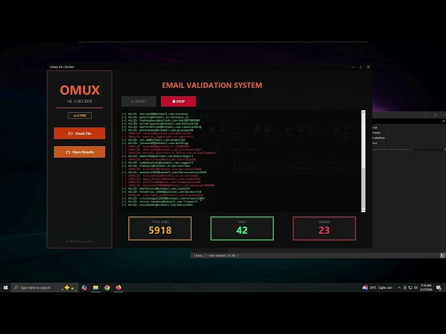 Omux - H0tmail Checker | 2026 | Works 100%