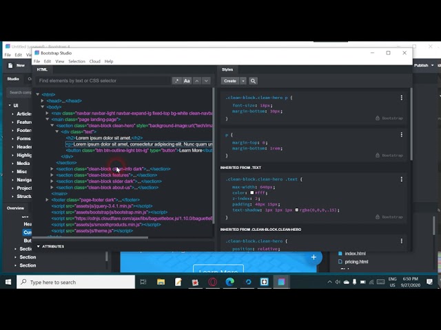 Detached Editor in Bootstrap Studio Upgrade 5 3 1