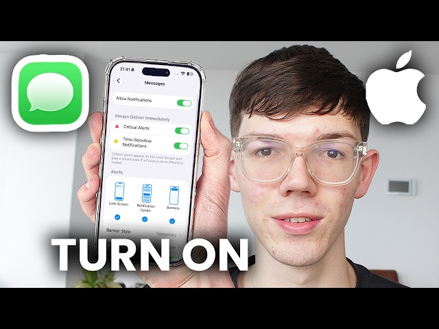 How To Turn On Text Alerts On iPhone - Tutorial