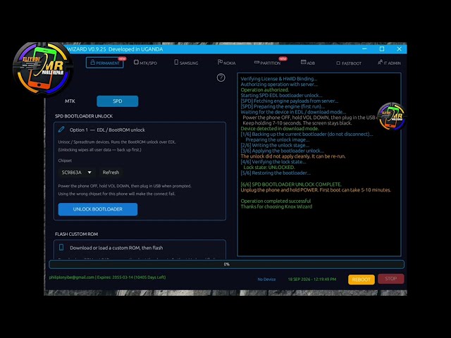 FOLLOW THIS STEPS TO REMOVE SECURITY PLUGIN PERMANENTLY BOOTLOADER UNLOCKED SPD 2026 knoxwizard tool