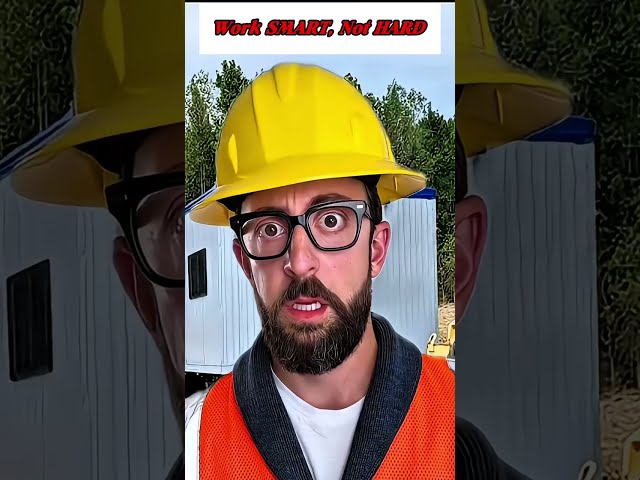 Work Smart, not Hard #constructionwork #worksmarter #worksmart 