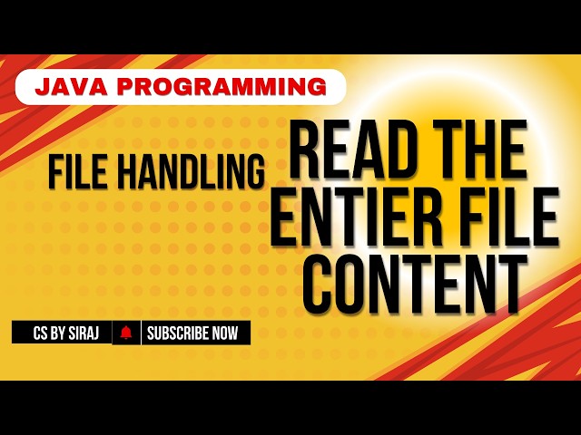 File Read Through Java Programming || CS By Siraj || #education #trending #java #csbysiraj