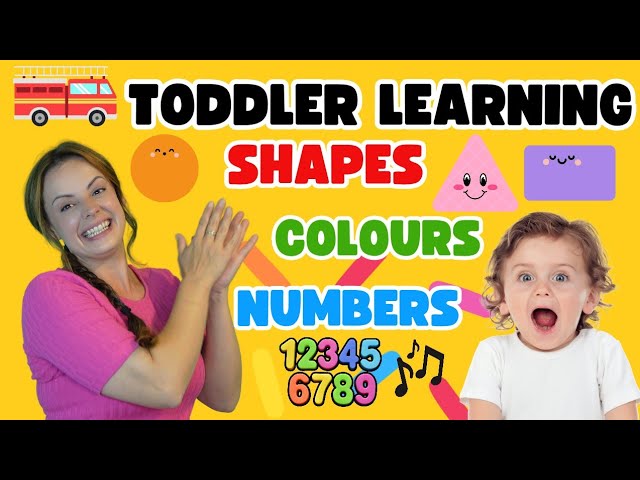 Learn Shapes, Colours, Numbers & Patterns Toddler Learning + Songs, Preschool Videos with Miss Katie