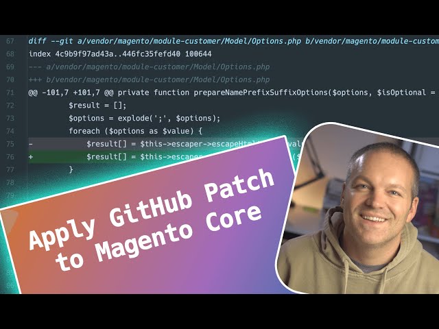 How to Apply a GitHub Commit to Magento Core Code