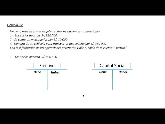 T ACCOUNT / DOUBLE ENTRY EXERCISES