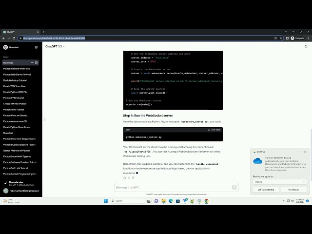 python create websocket server