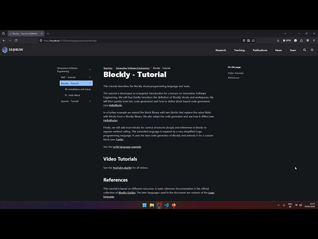 Installation of node.js and Blockly tutorial
