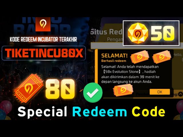 Indonesia Server New Redeem Code & Free Incubator Voucher 😍 Garena Free Fire