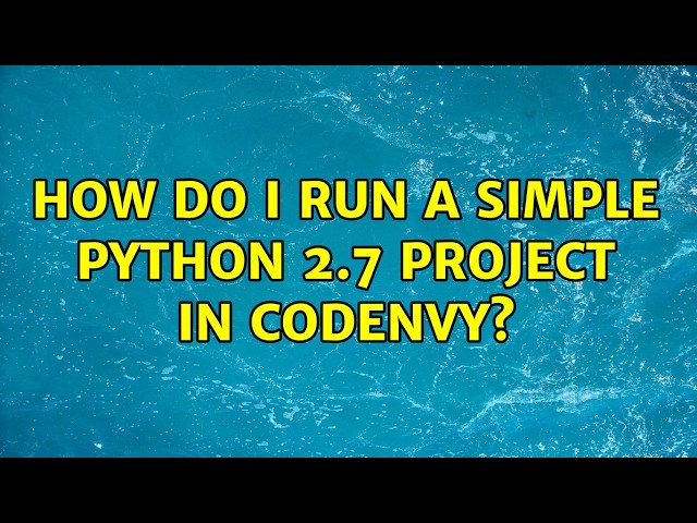 How do I run a simple python 2.7 project in codenvy?