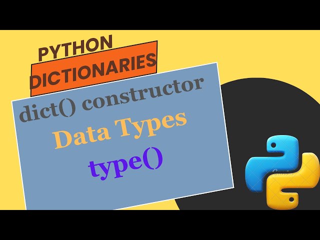 class  11 how to use dictionary in python ||dict() constructor || part2 (type data  ,data type)