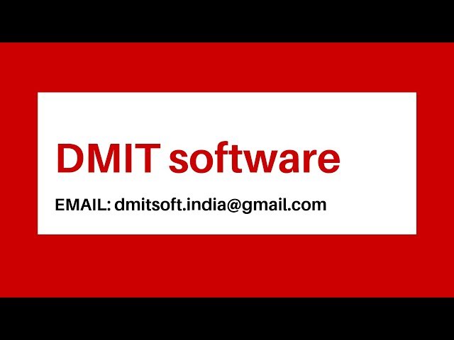 DMIT software | How to use DMIT software | DMIT SOFTWARE