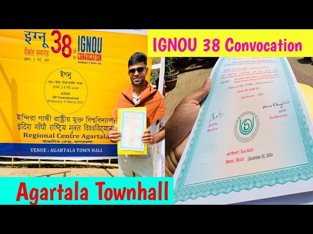 Finally Degree 📜 Mil Gia IGNOU Se || IGNOU 38 Convocation Agartala || Convocation Day ​⁠@Sfworld54