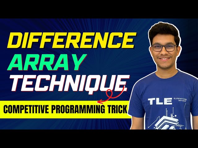 Difference Array Technique | Tutorial | Range Updates | Competitive Programming Tricks Part 1