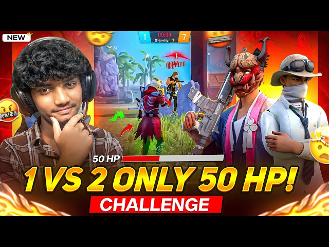 1vs2 ONLY 50 HP Challenge 😳🔥 |  Babbu Gaming | Free fire