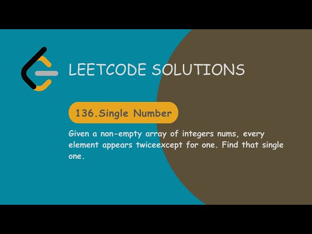 Leetcode problem solution in java | Single number
