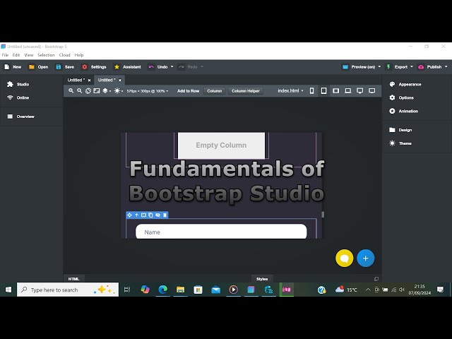 The Fundamentals of Bootstrap Studio Part 1