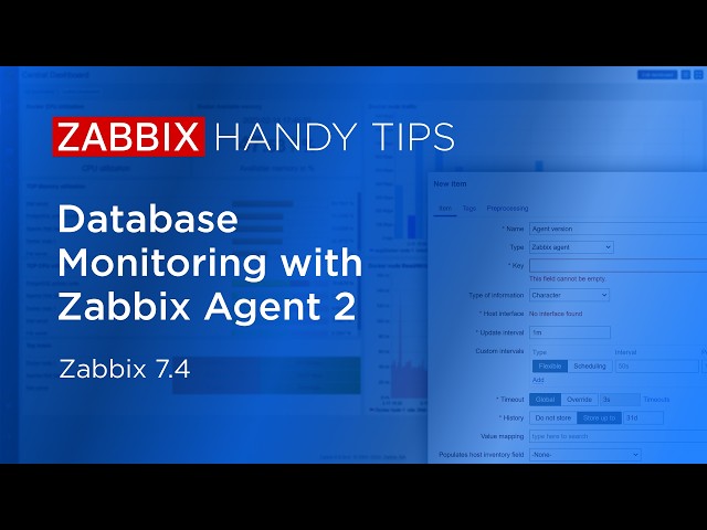 Zabbix Handy Tips: Database Monitoring with Zabbix Agent 2
