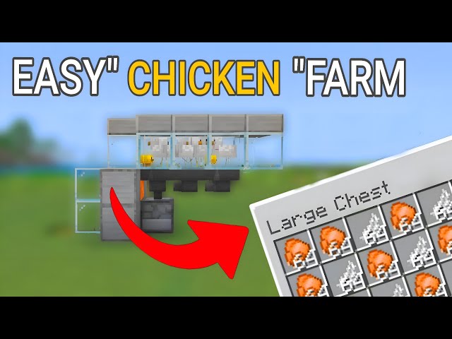 Easiest Automatic Chicken Farm in Minecraft (Java & Bedrock Edition)  Tutorial