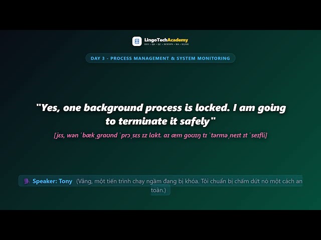 🚀 Day 3 - Process Management & System Monitoring | English for DevOps Engineers