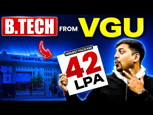 B.Tech From Rajasthan's First Google AI University | VGU Jaipur | JEE 2026 | Harsh Sir