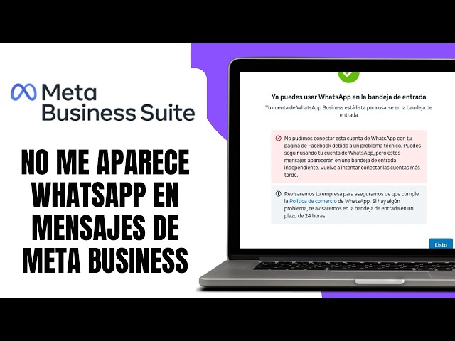WHATSAPP Option Not Appearing in META BUSINESS Messages