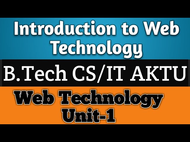 Introduction to Web Technology | Web Technology | Web Technology in Hindi | Web Technology AKTU