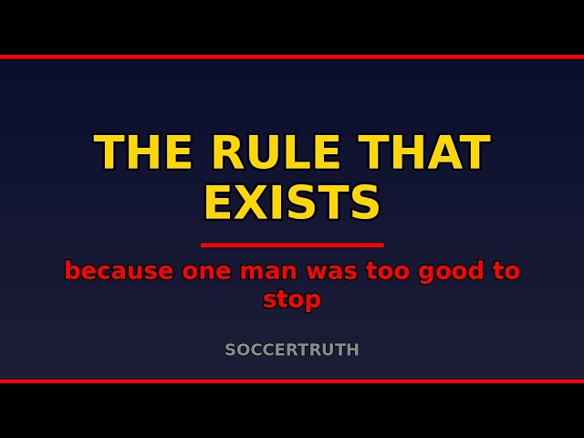 The rule that exists because one man was too good to stop