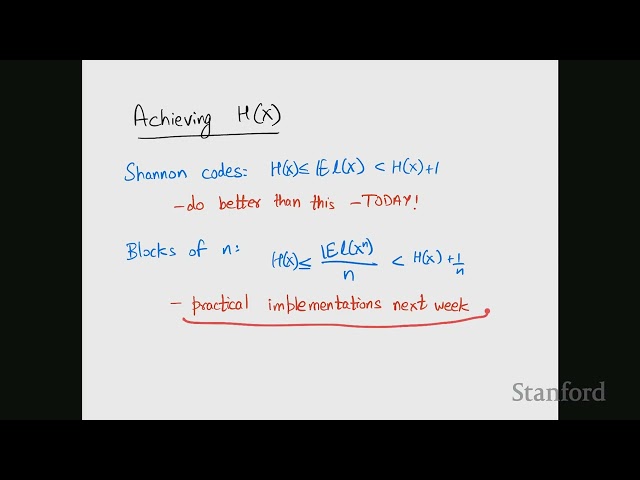 Stanford EE274: Data Compression I 2023 I Lecture 4 - Huffman Codes
