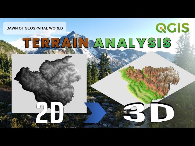 Convert 2D elevation data into 3D terrain | Terrain Analysis in QGIS ⛰️⛰️