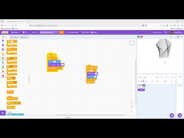How to make a backround animation in Scratch!