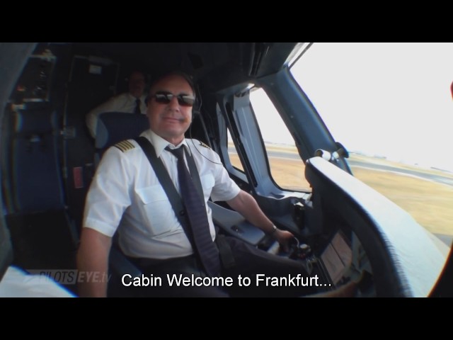 Pilotseye.tv - Lufthansa A380 Descent and Landing - Frankfurt [English Subtitles]