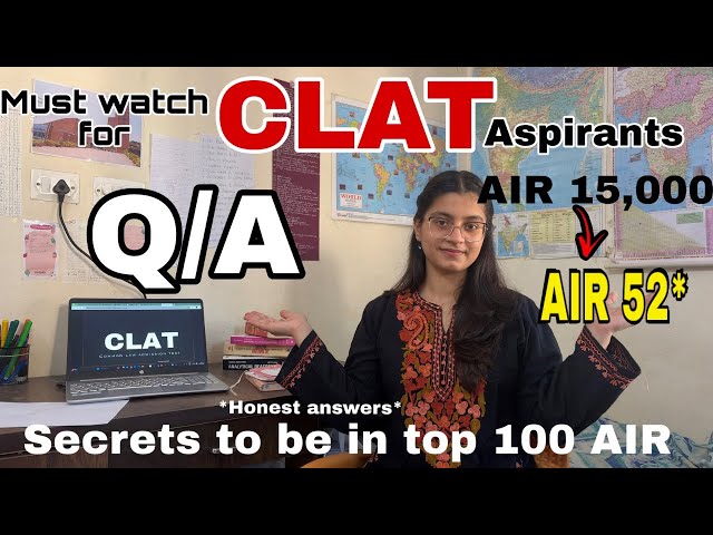 All secrets to crack CLAT!!! My CLAT preparation study plan/strategy ~ how to increase mock score