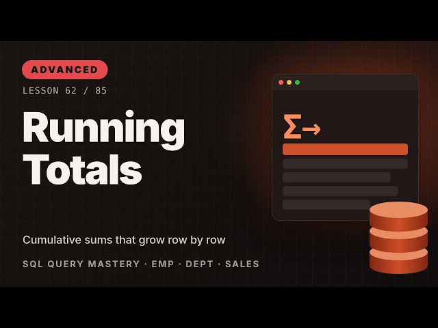 Running Totals | Oracle SQL Course #62