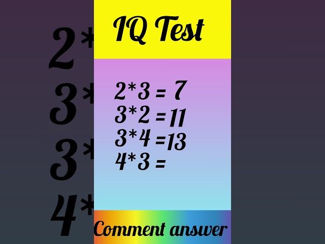 IQ TEST 🔥 ONLY FOR GENIUS 😱  #iqtest  #shortsfeed #iqtestonline #mathstricks