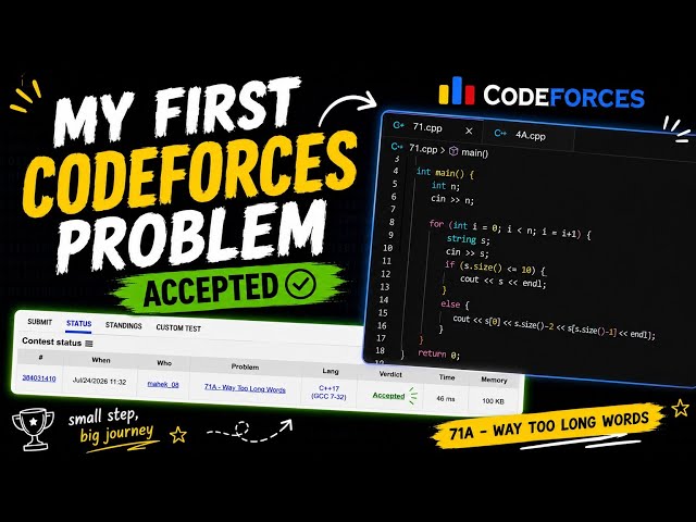 I Solved My 1st Codeforces Problem 💻