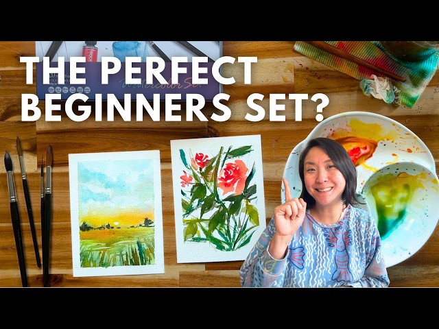 Paint a Landscape and Roses with this Watercolour Set from Fuumuii, Baohong & Rockwell!